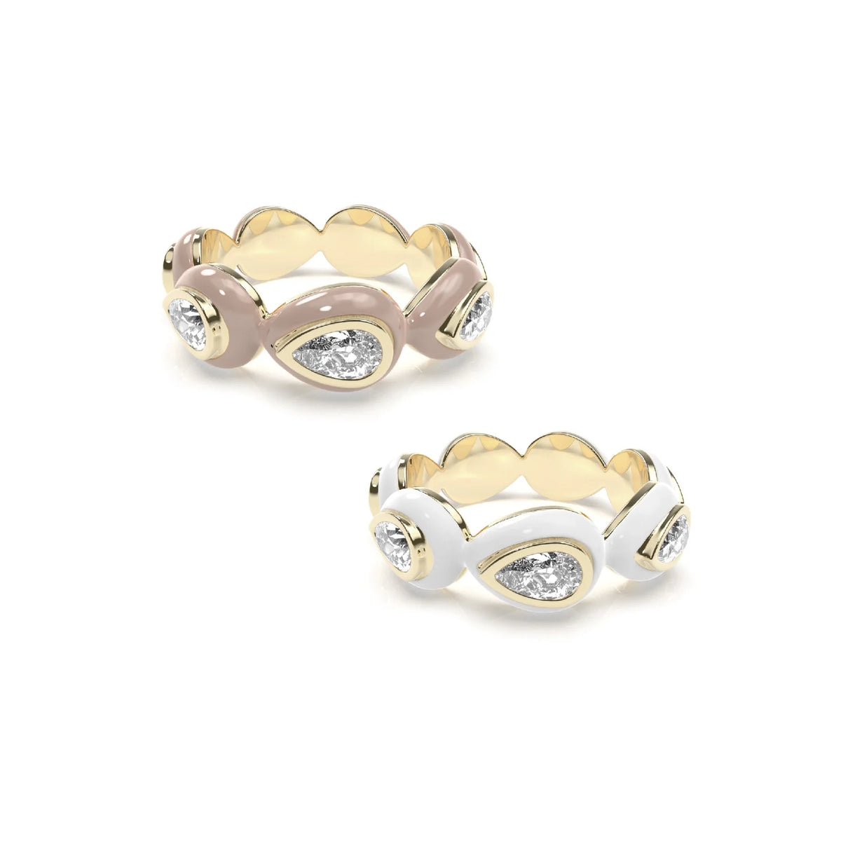 Drop Bauble ring Duo