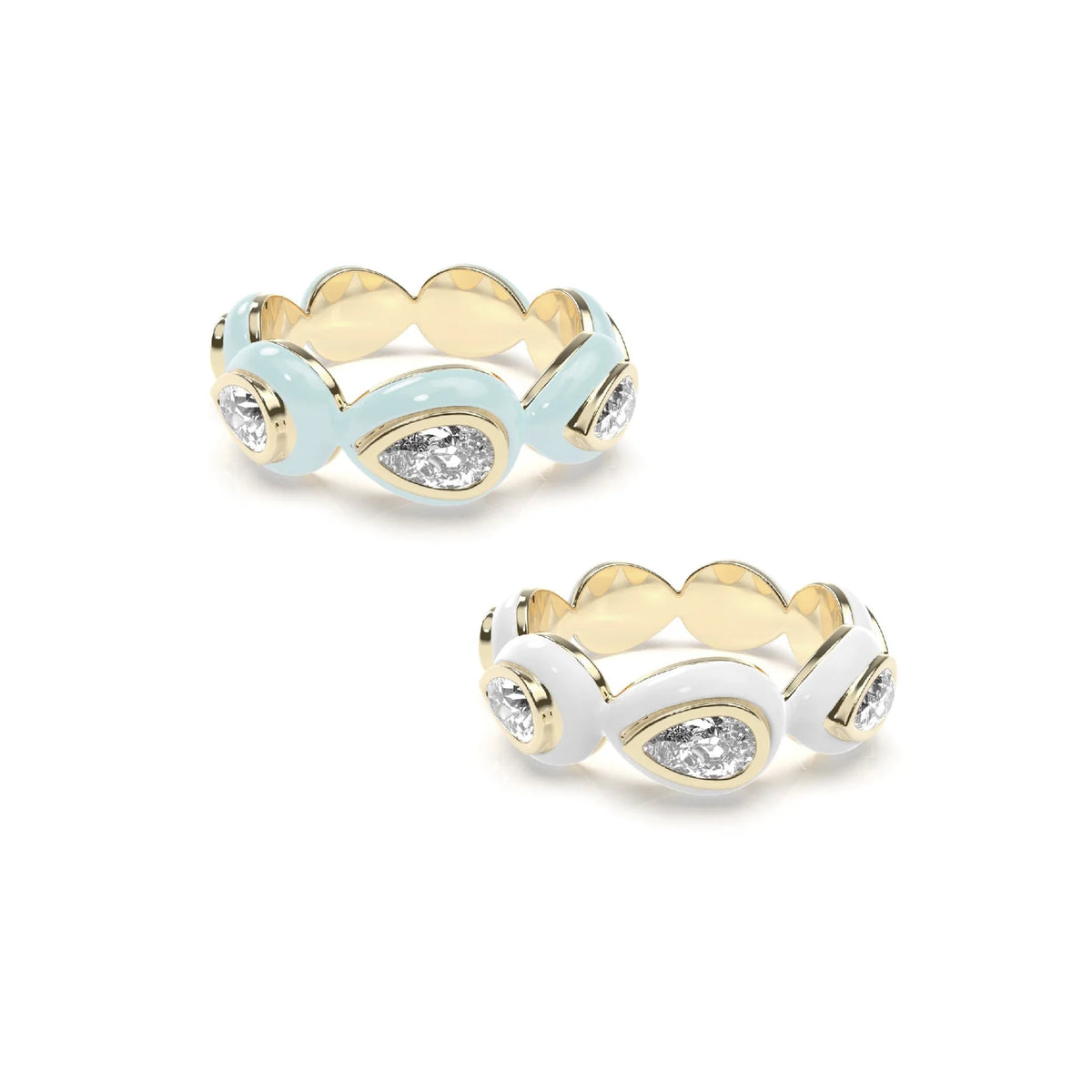 Drop Bauble ring Duo