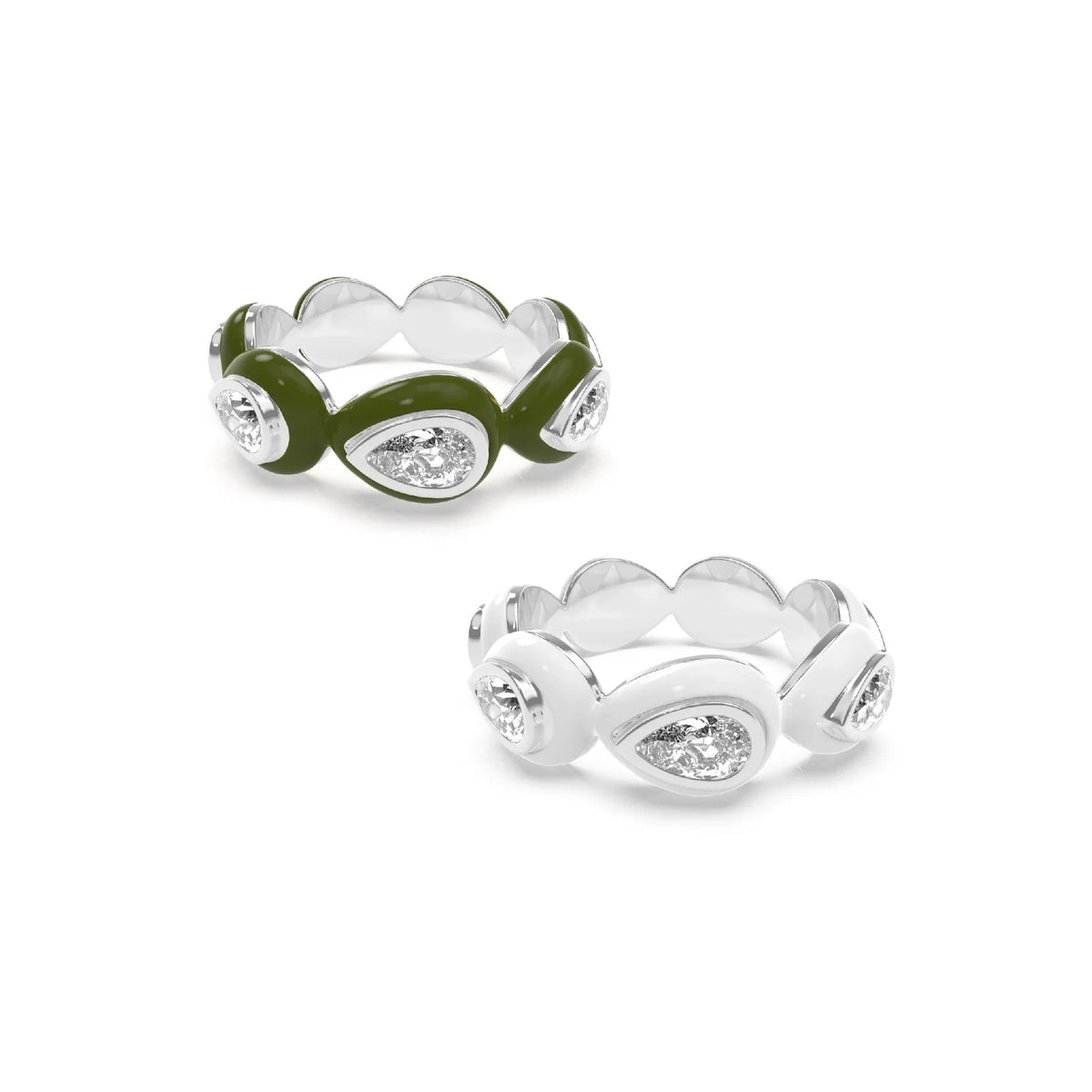 Drop Bauble ring Duo