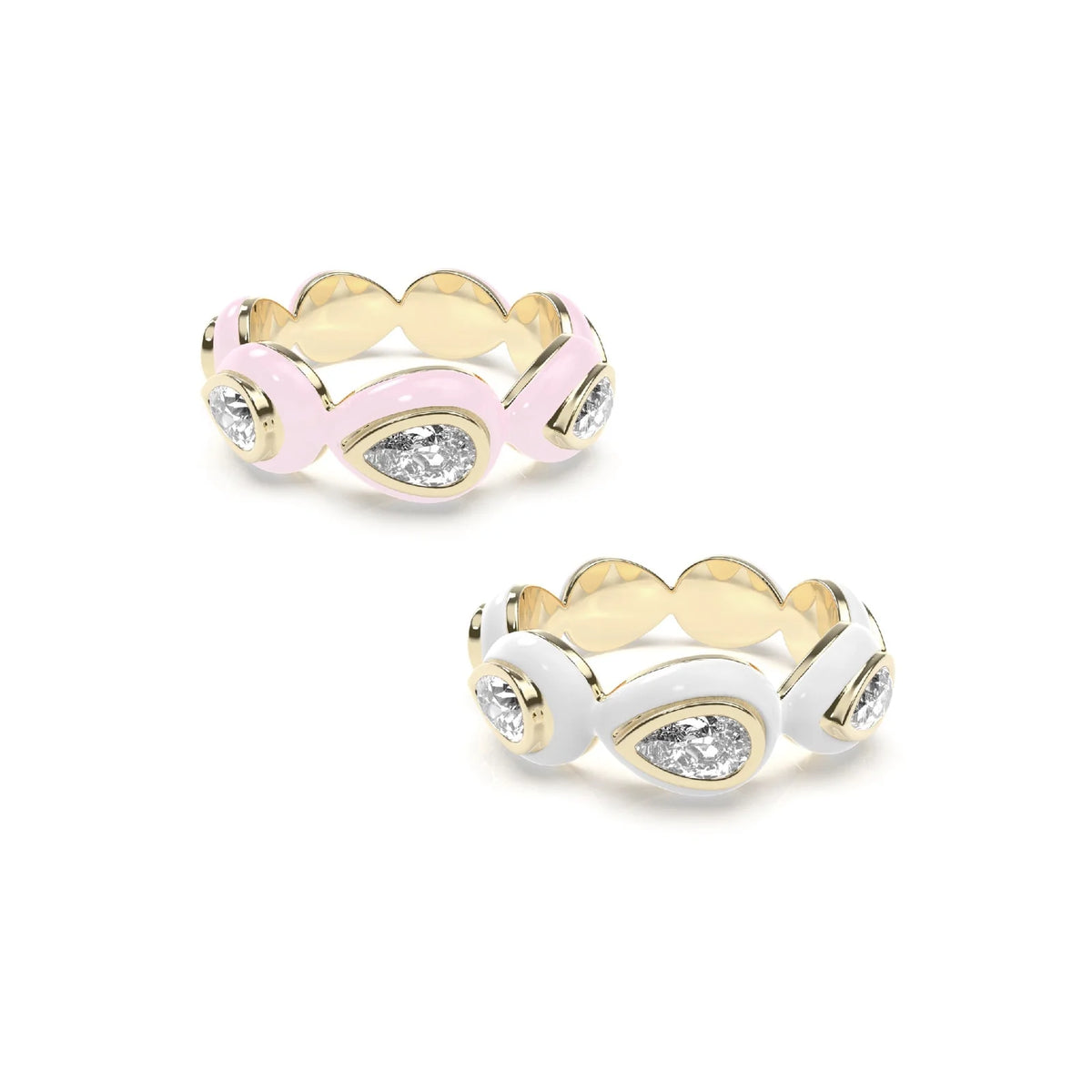 Drop Bauble ring Duo