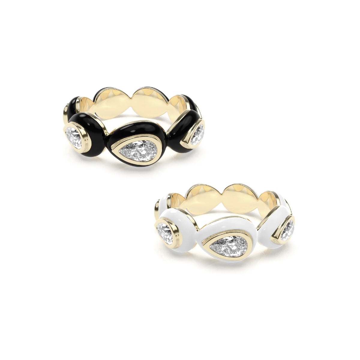 Drop Bauble ring Duo