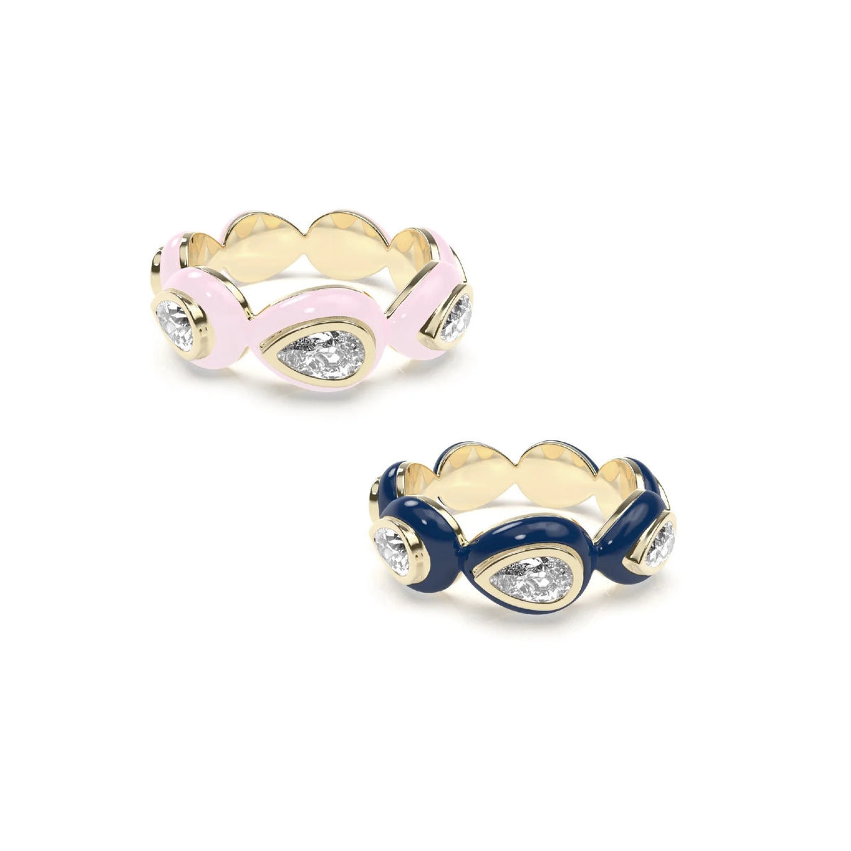 Drop Bauble ring Duo
