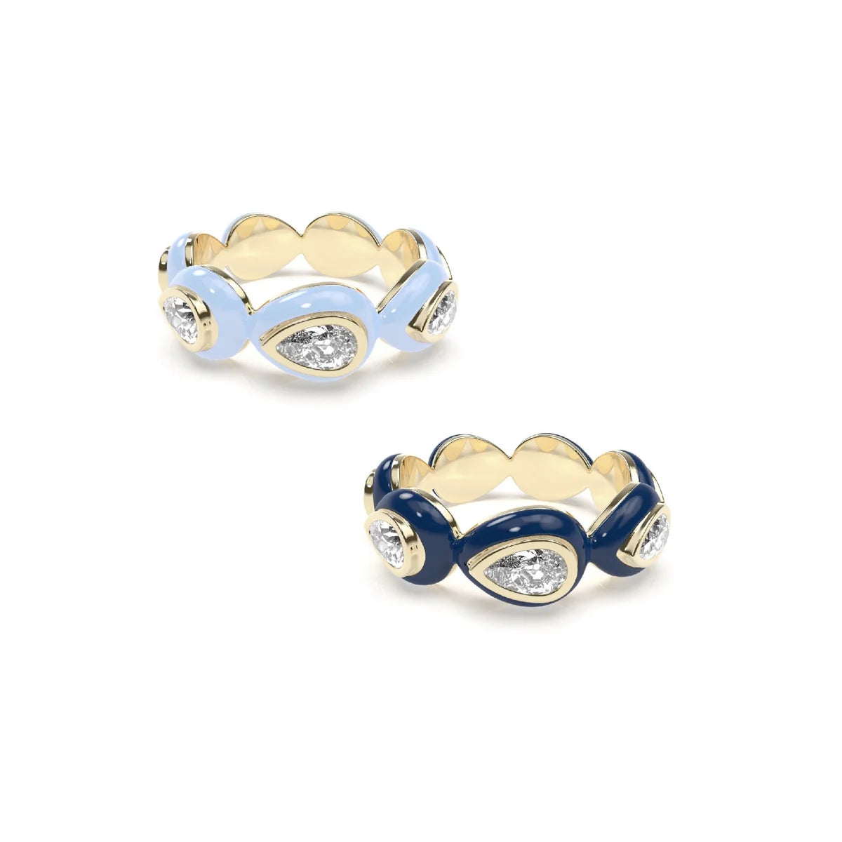 Drop Bauble ring Duo