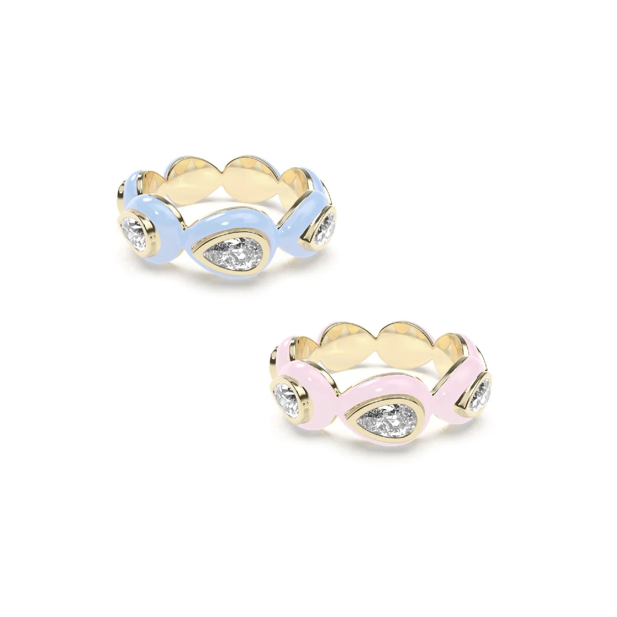 Drop Bauble ring Duo