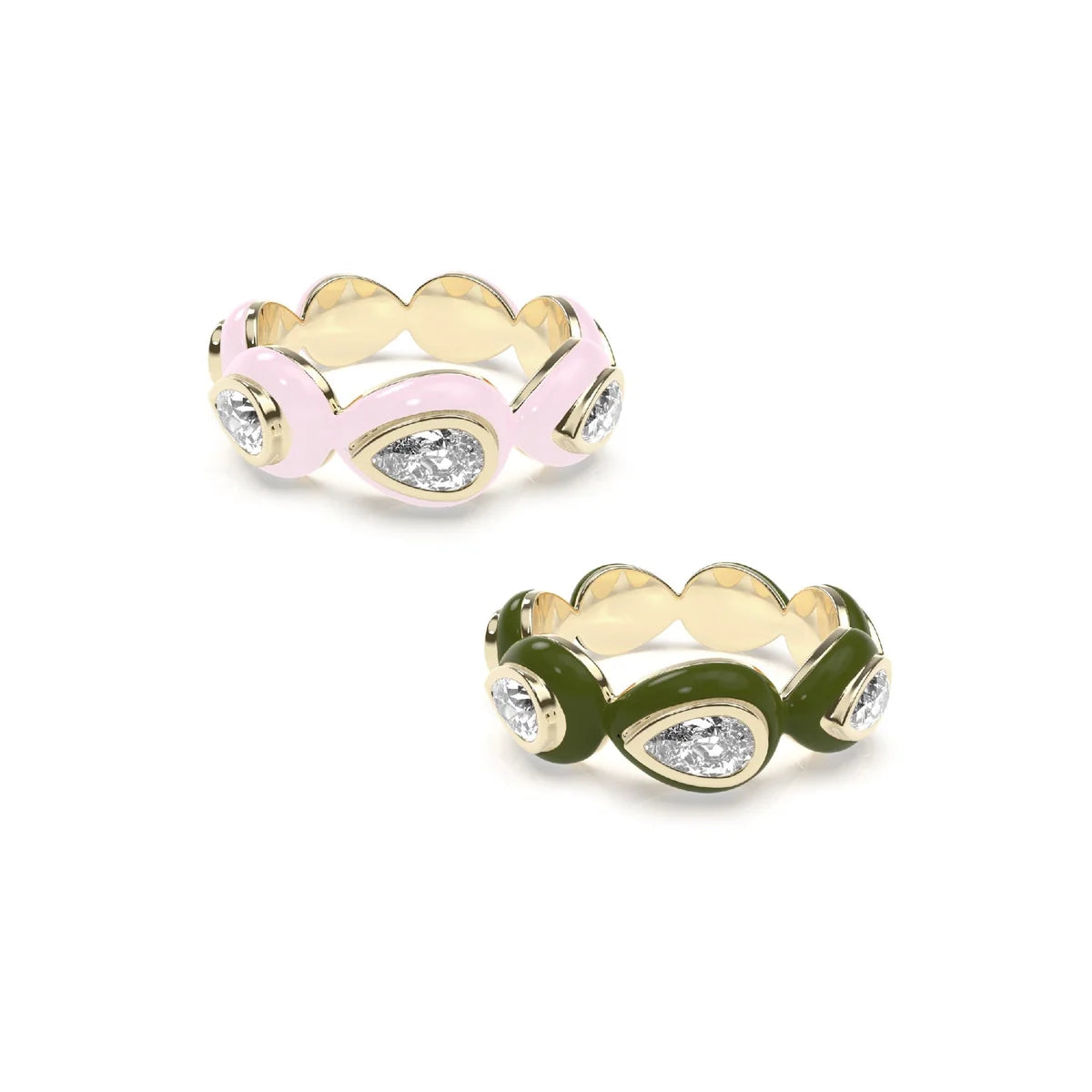 Drop Bauble ring Duo