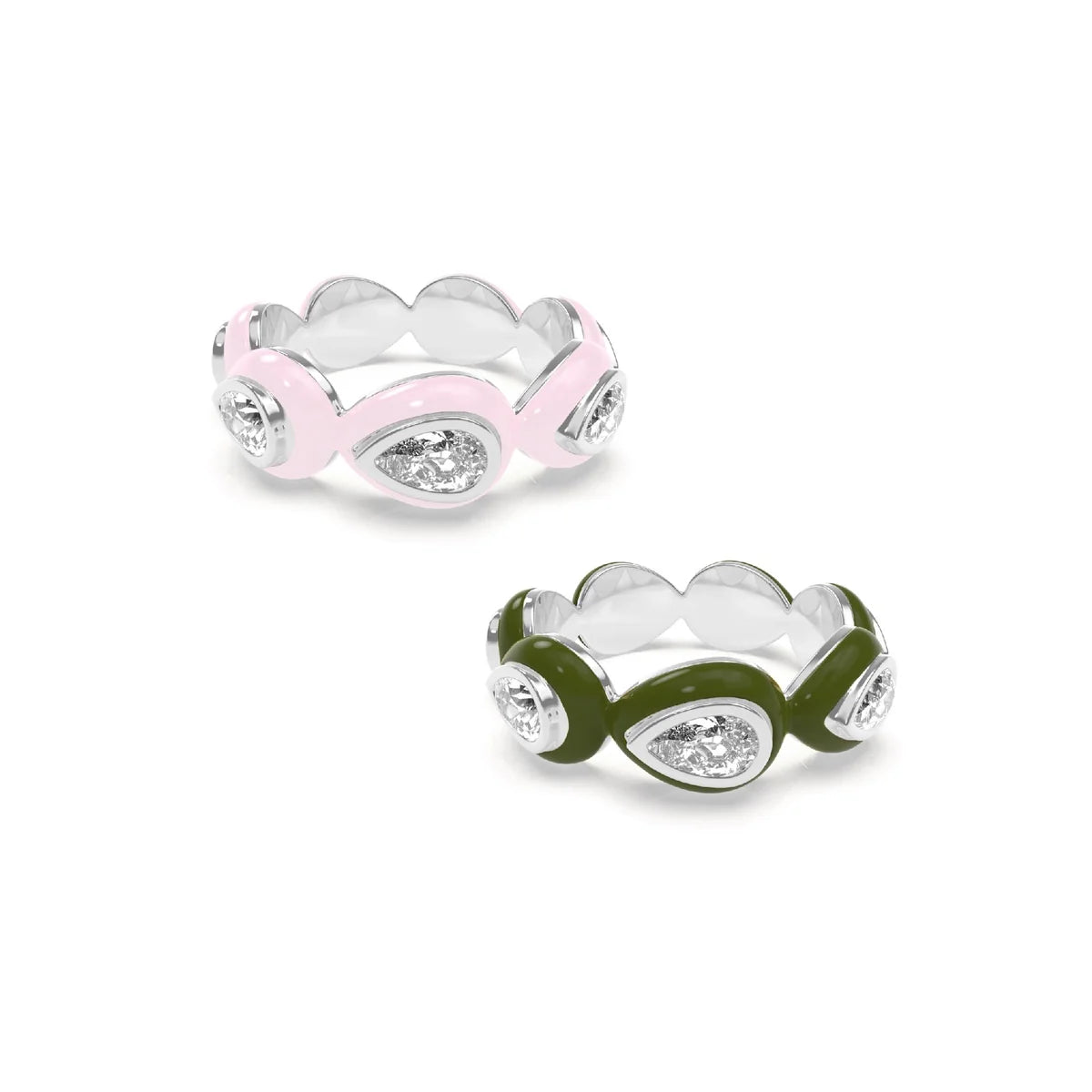 Drop Bauble ring Duo